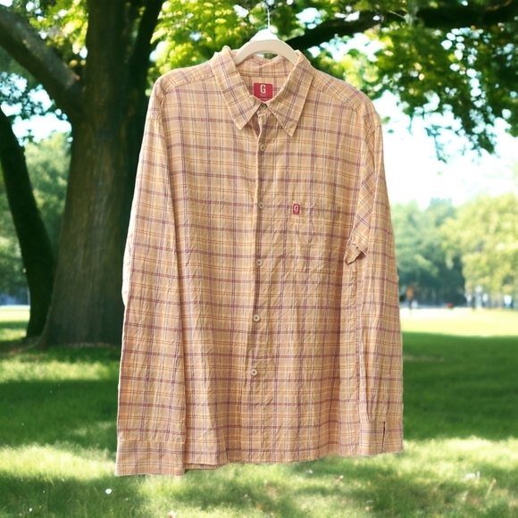 Guess Jeans Plaid Long Sleeve Shirt Mens - Sz L - Picture 6 of 6